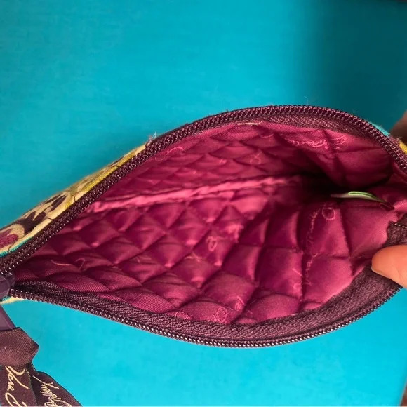 Vera Bradley Plum Crazy Quilted Cosmetic Bag - Picture 3 of 4